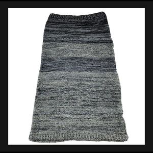 Quinn Long Knit Dress Black Gray Size Small